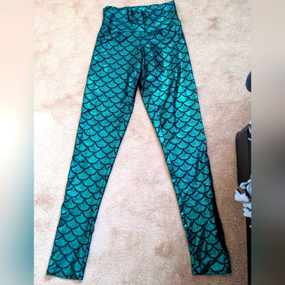 Lotus leggings green mermaid leggings